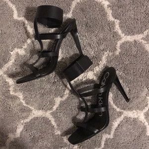 Calvin Klein caged heel